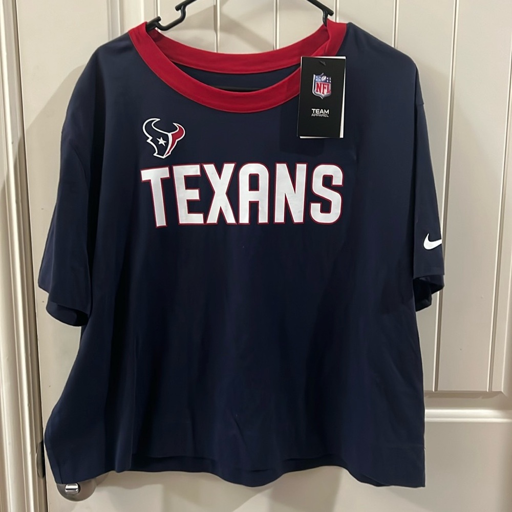 NWT Houston Texans cropped Tshirt XL
